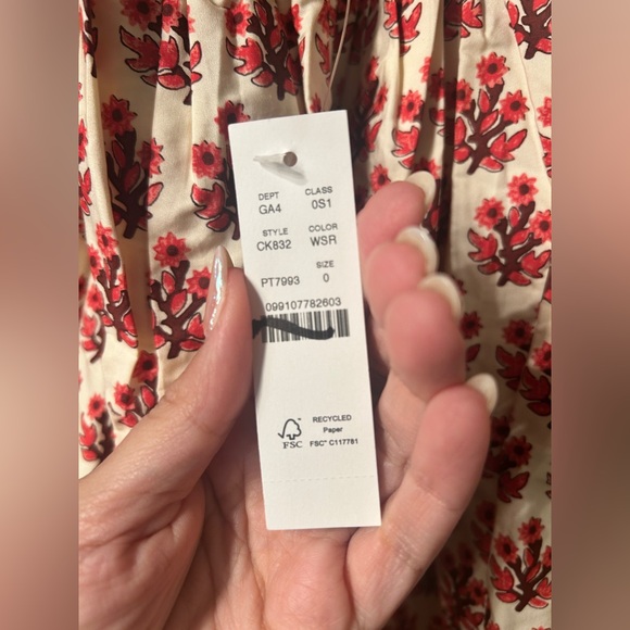 NWT J. Crew Embroidered apron dress in block print Size 0 $248 - Picture 8 of 11